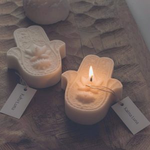 Pack 2 Velas Decorativas de Soja ecológica ·  Hamsa