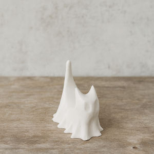 Gatito fantasma de Yeso al Agua – Decoración Artesanal