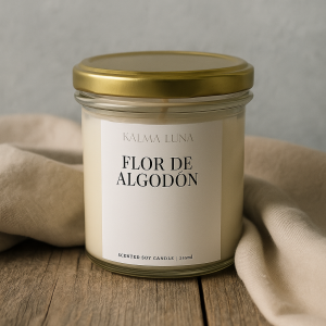 Vela aromática Flor de Algodón – Colección Raíces de kalma