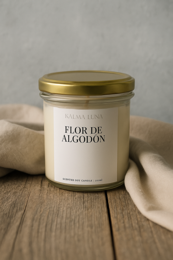 Vela aromática Flor de Algodón – Colección Raíces de kalma