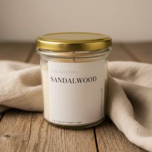 Vela aromática Sandalwood – Colección Raíces de kalma