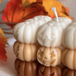 Vela Artesanal de Calabazas Degradadas – Edición Halloween