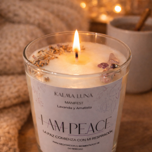 Vela I’m Peace - Lavanda, talco y Amatista - Colección Manifest