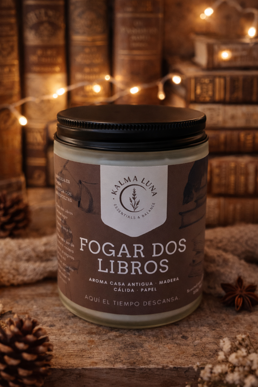 Vela Fogar dos libros - Casa antigua - Colección Raíces - Imagen 2