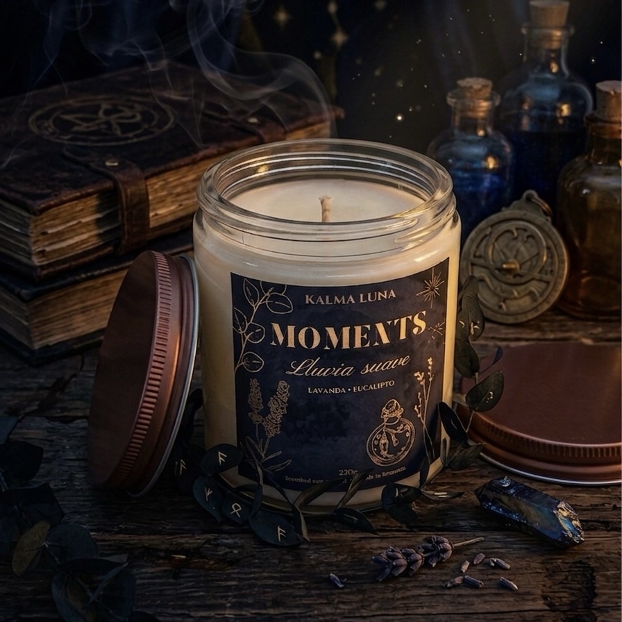 Vela Lluvia suave - Lavanda y Eucalipto - Colección Moments - Imagen 2