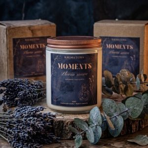 Vela Lluvia suave - Lavanda y Eucalipto - Colección Moments