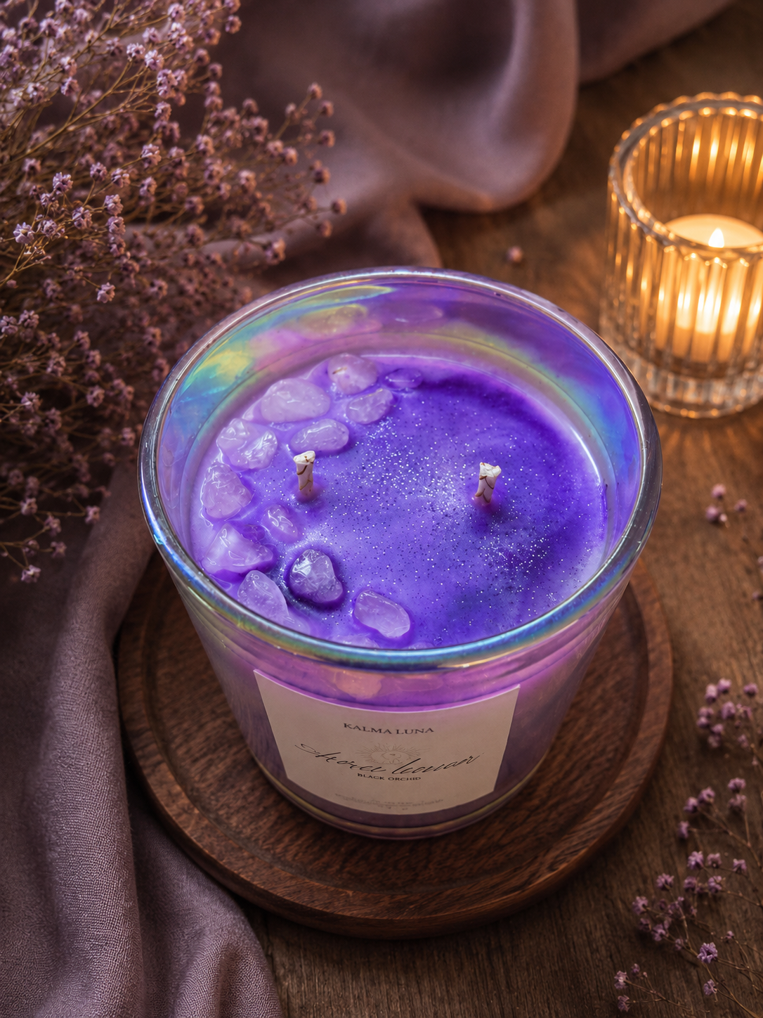 Vela Aura Lunar – Orquídea Negra