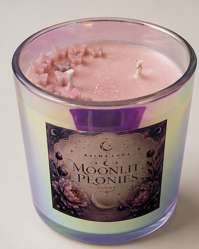 Vela Moonlit Peonies - Peonía - Aura Lunar