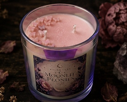 Vela Moonlit Peonies - Peonía - Aura Lunar - Imagen 2