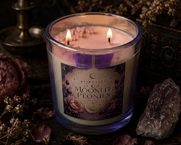 Vela Moonlit Peonies - Peonía - Aura Lunar - Imagen 5