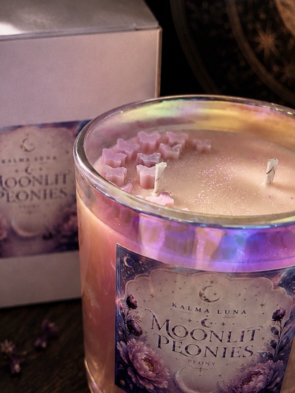 Vela Moonlit Peonies - Peonía - Aura Lunar - Imagen 6