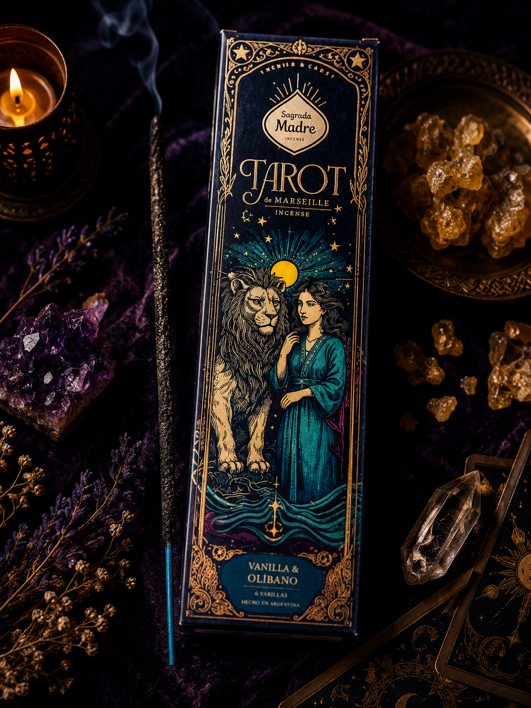 Incienso Tarot de Marsella - Vainilla y Olíbano - Sagrada Madre