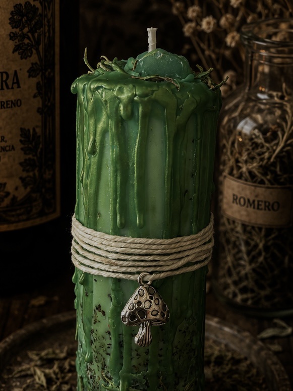 Sendero Verde - Vela ritual botánica - Herbario de Luna - Imagen 2