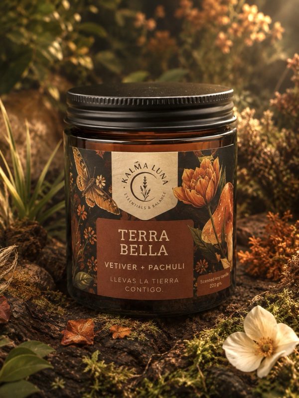 Vela Terra Bella - Vetiver y Pachuli - Raíces de Kalma