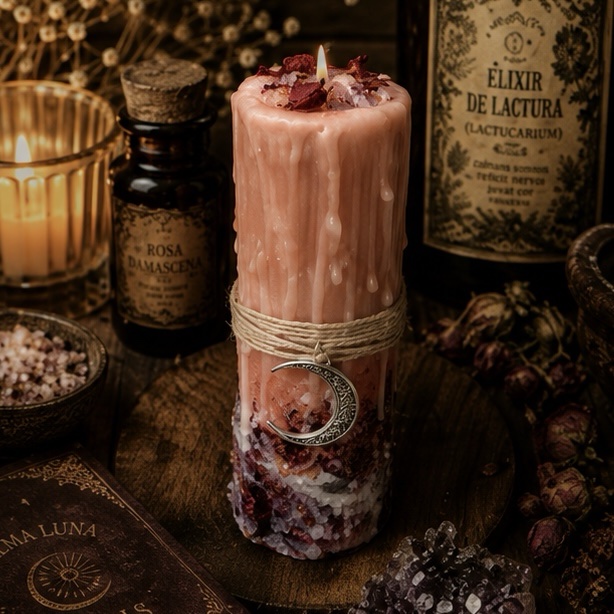 Rosa de Sal - Vela ritual botánica - Apothecary Ritual