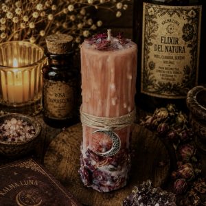 Rosa de Sal - Vela ritual botánica - Herbario de Luna