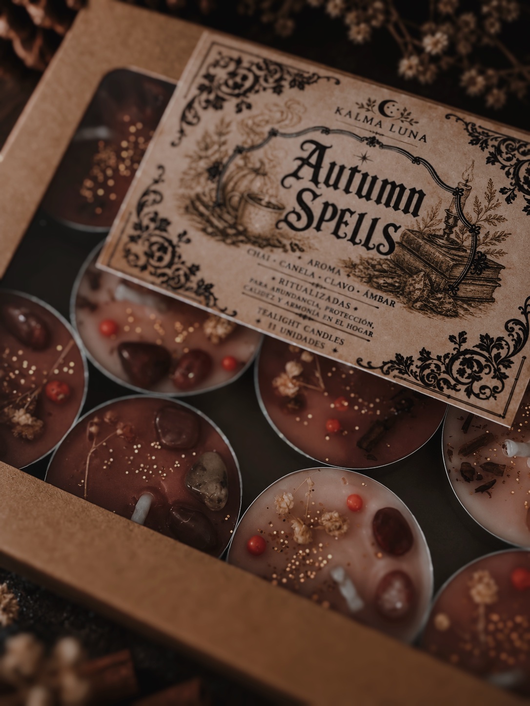 Pack 11 velas de té aroma Canela – Autumn Spells